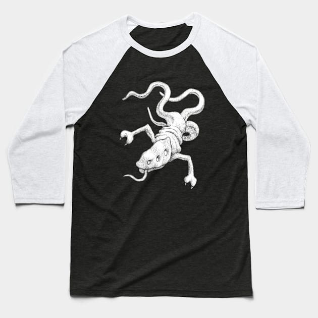 Three Tails and Six Eyes Baseball T-Shirt by JanSor